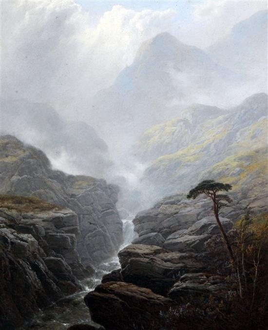George Blackie Sticks (1843-1900) Mountain stream 17.5 x 14.5in.